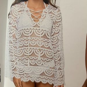 Lace cover-up: Pool, Resort, Lounge Vibe- NWOT